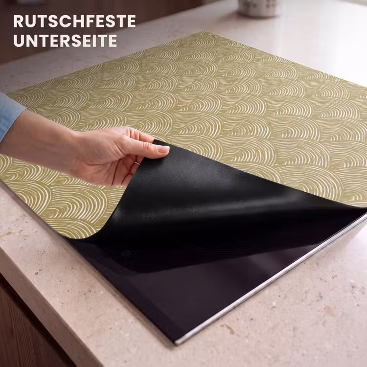 Herdabdeckplatte - Fächer - Geometrisch - Grün — 6