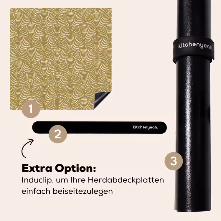 Herdabdeckplatte - Fächer - Geometrisch - Grün — 8