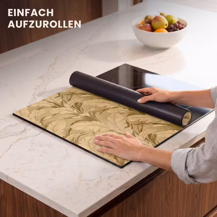 Herdabdeckplatte - Palmenblätter - Klassisch - Grün — 7