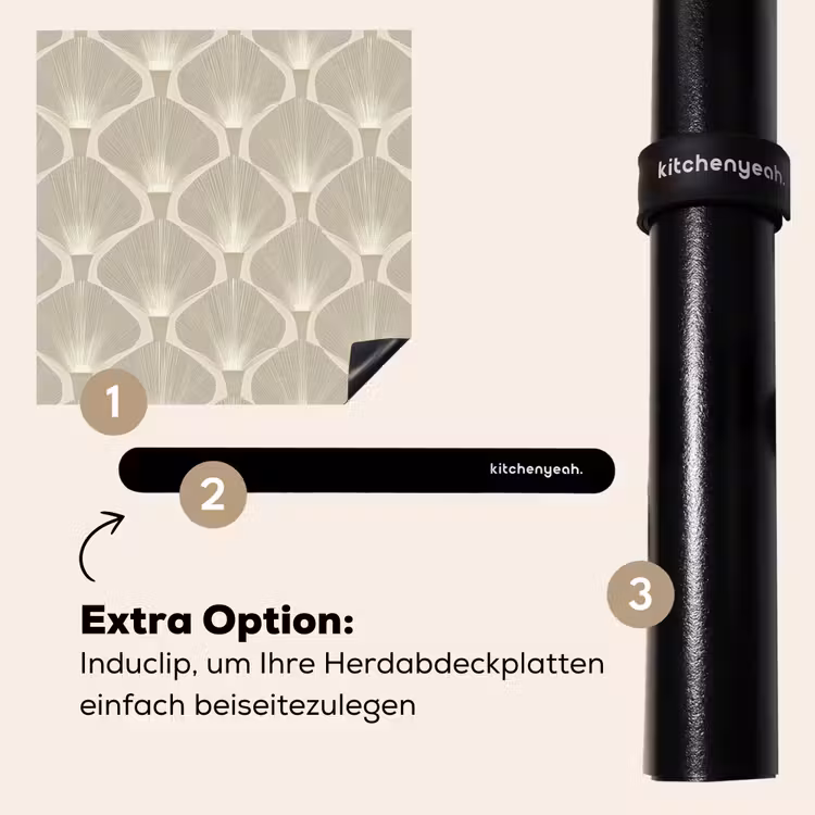 Herdabdeckplatte - Platte - Ginkgo - Sand — 8