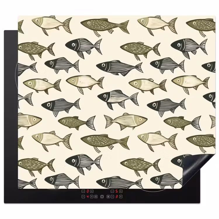 Herdabdeckplatte - Fische - Klassisch - Grün — 1