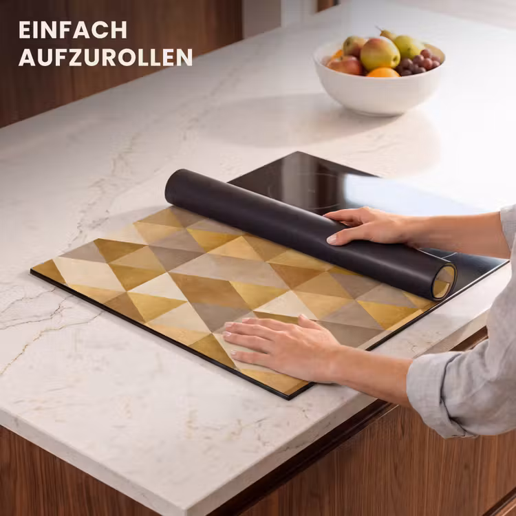 Herdabdeckplatte - Geometrisch - Dreieck - Gold — 7