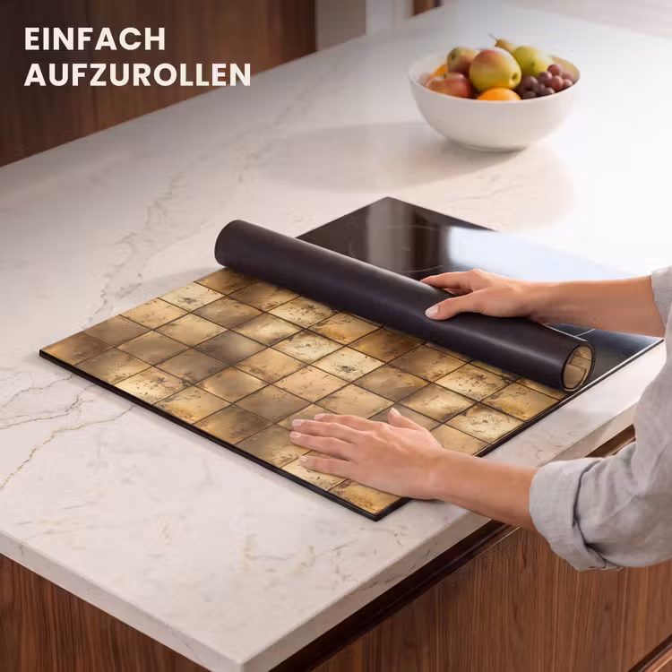 Herdabdeckplatte - Geometrisch - Kacheln - Gold — 7
