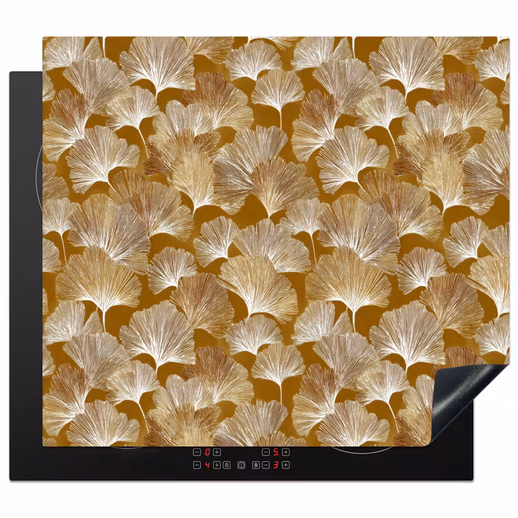 Herdabdeckplatte - Ginkgo - Blätter - Gold — 1