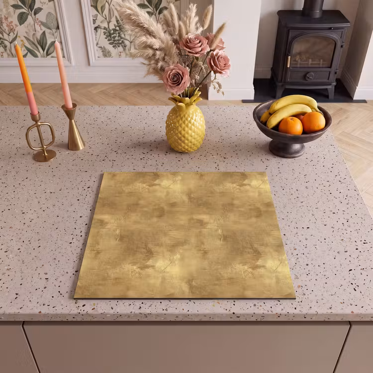 Herdabdeckplatte - Industriell - Textur - Gold — 3