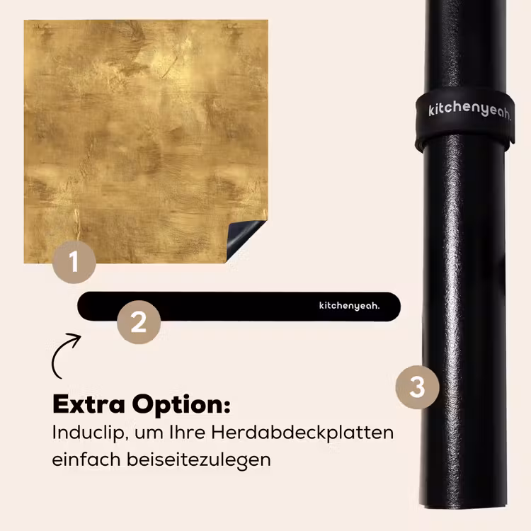 Herdabdeckplatte - Industriell - Textur - Gold — 8
