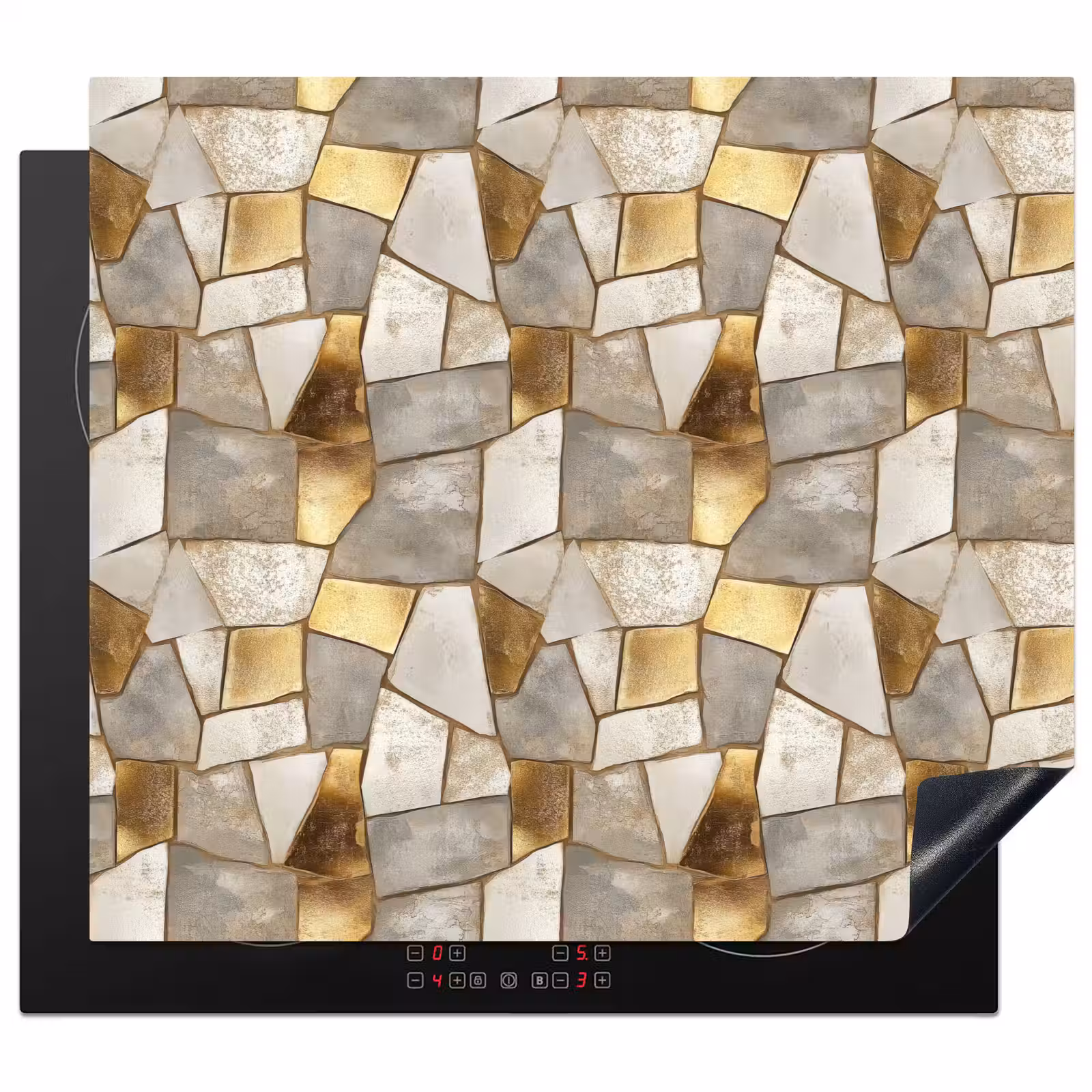Herdabdeckplatte - Mosaik - Marmor - Gold — 1