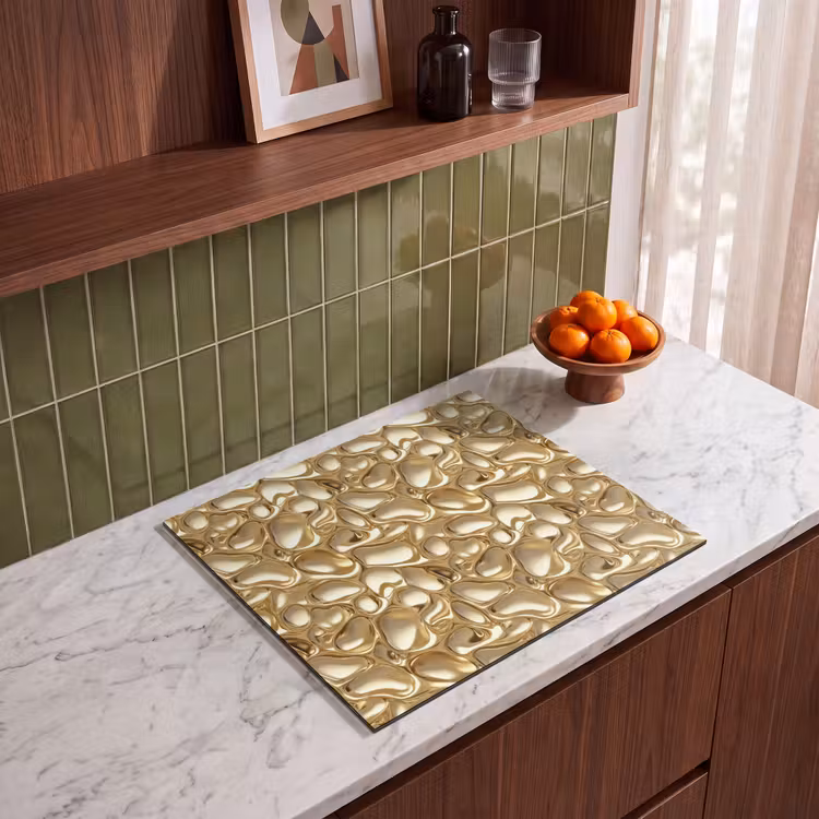 Herdabdeckplatte - Abstrakt - Modern - Gold — 4
