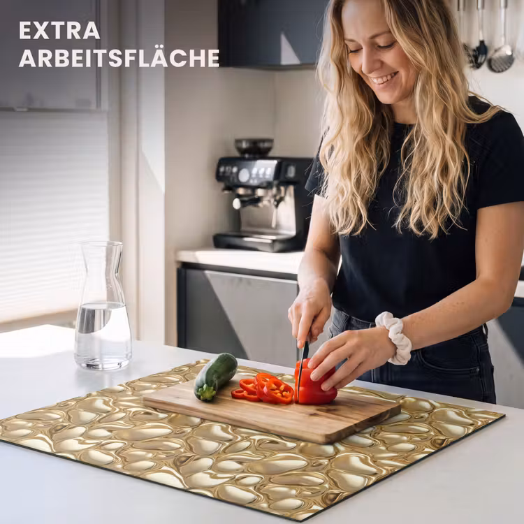 Herdabdeckplatte - Abstrakt - Modern - Gold — 5