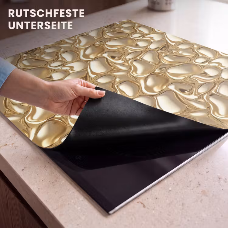 Herdabdeckplatte - Abstrakt - Modern - Gold — 6