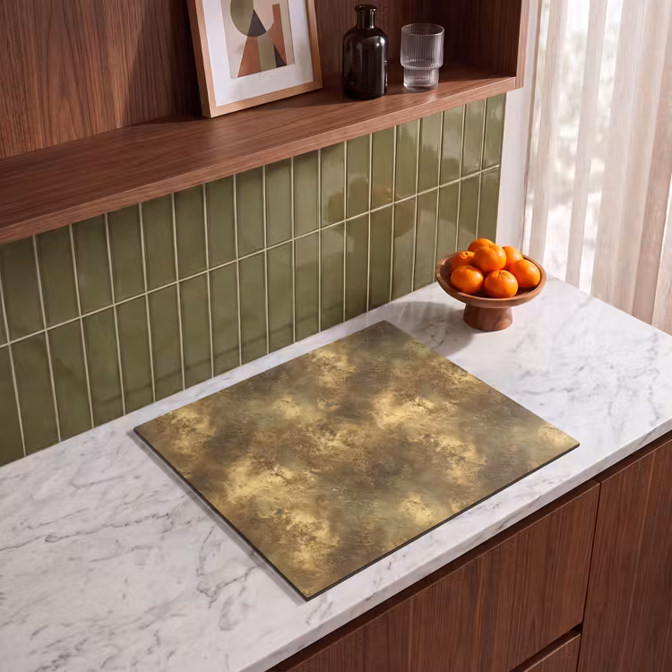 Herdabdeckplatte - Antik - Metallic-Look - Gold — 4