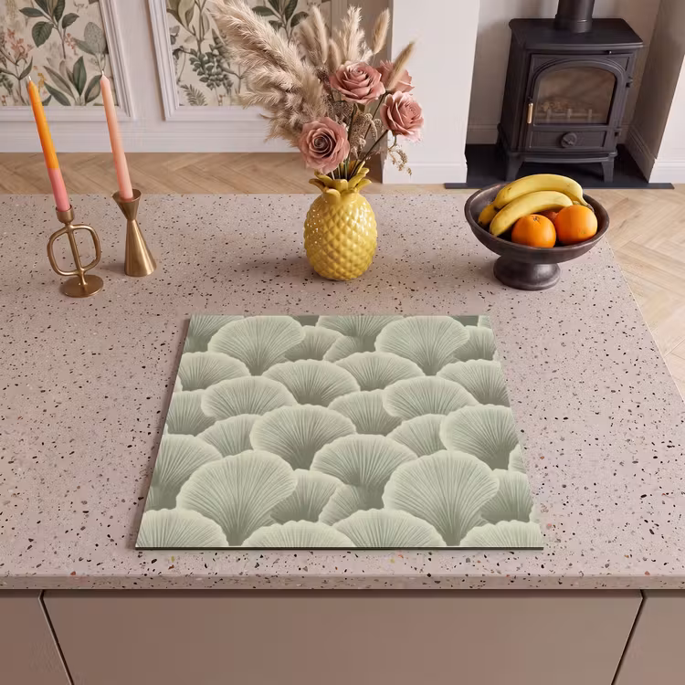 Herdabdeckplatte - Fächer - Blatt - Grün — 3