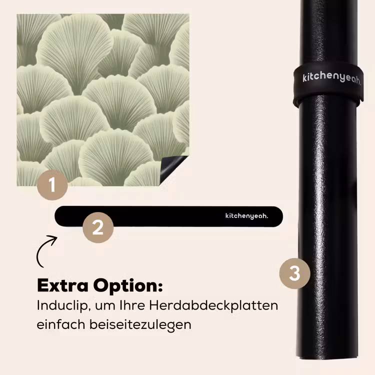 Herdabdeckplatte - Fächer - Blatt - Grün — 8