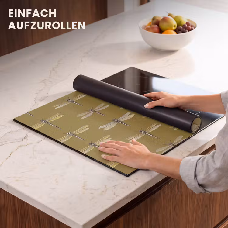 Herdabdeckplatte - Libellen - Muster - Grün — 7