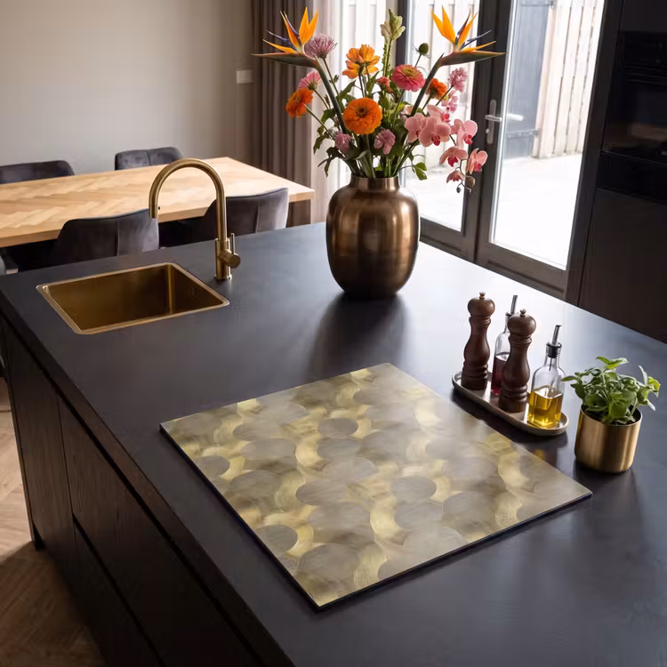 Herdabdeckplatte - Modern - Geometrisch - Gold — 2