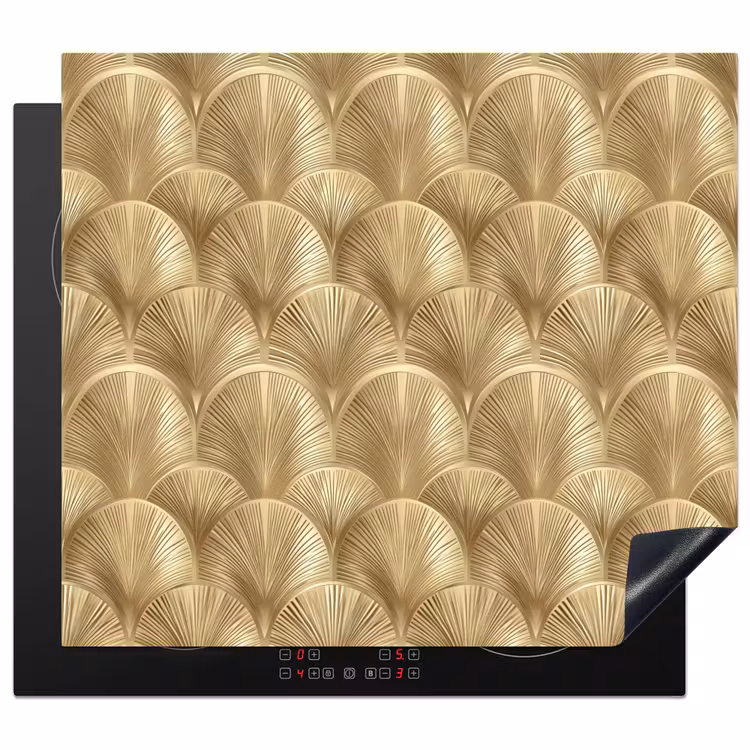 Herdabdeckplatte - Muster - Fächer - Gold — 1