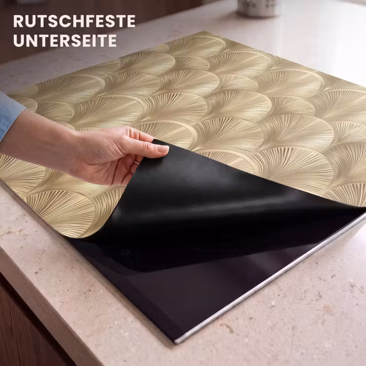 Herdabdeckplatte - Muster - Fächer - Gold — 6