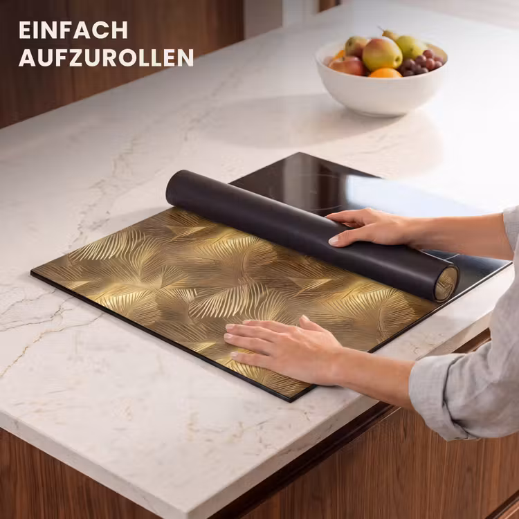 Herdabdeckplatte - Palme - Fächer - Gold — 7