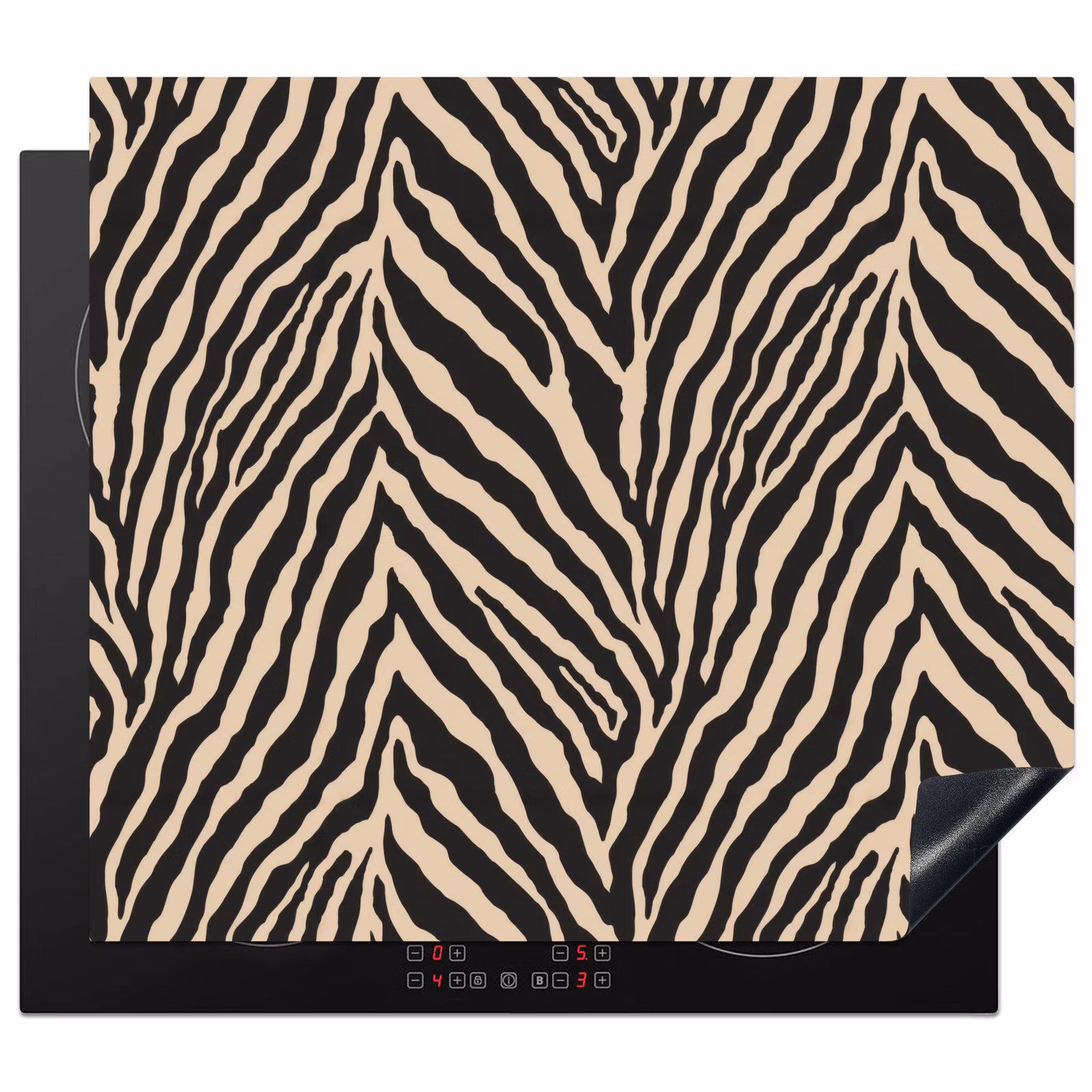 Herdabdeckplatte - Zebra - Klassisch - Schwarz — 1