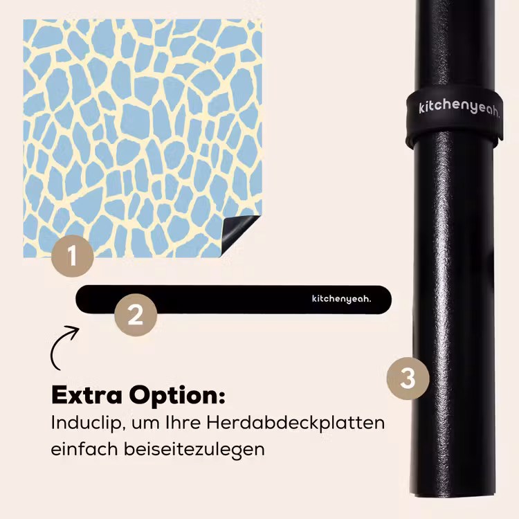 Herdabdeckplatte - Giraffe - Modern - Blau — 8