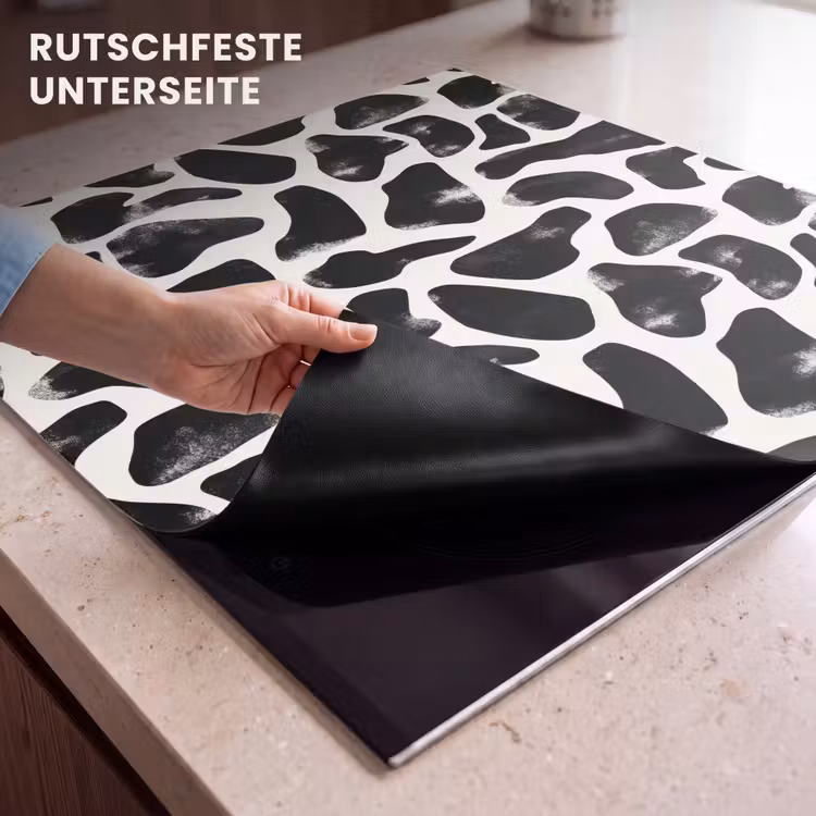 Herdabdeckplatte - Tiermuster - Flecken - Schwarz - Weiß — 6