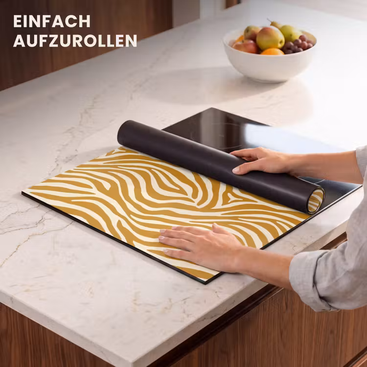 Herdabdeckplatte - Zebra - Klassisch - Ocker - Gelb — 7