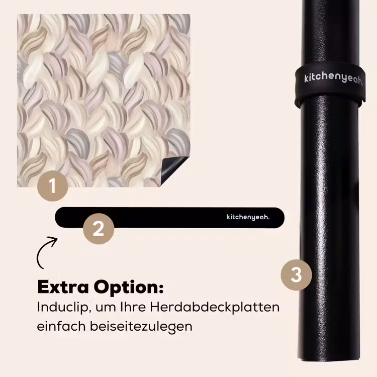Herdabdeckplatte - Abstrakt - Gewellt - Pastell — 8