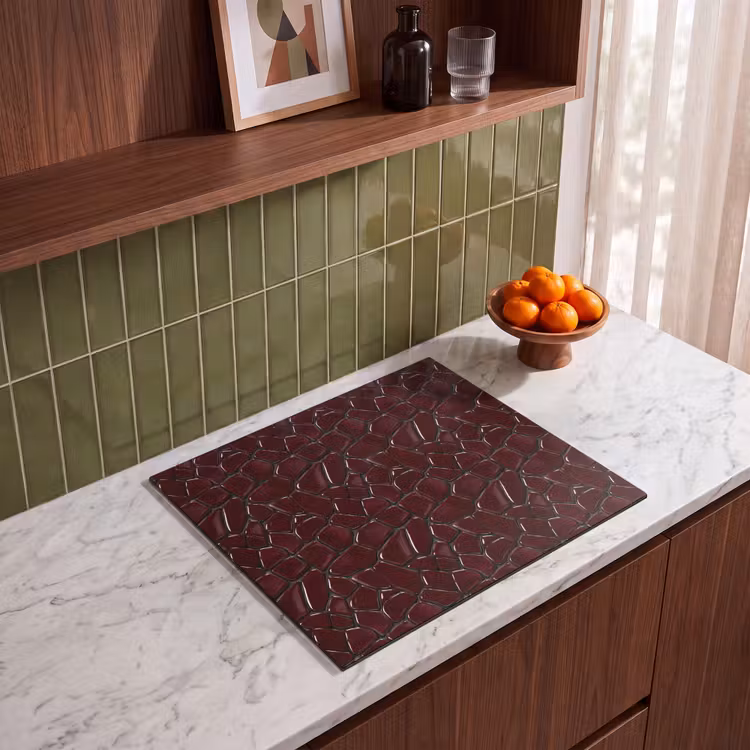 Herdabdeckplatte - Mosaik - Fliese - Burgunderrot — 4