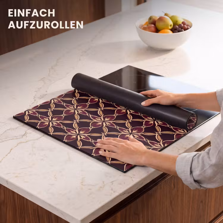 Herdabdeckplatte - Symmetrisch - Fliese - Burgunderrot — 7