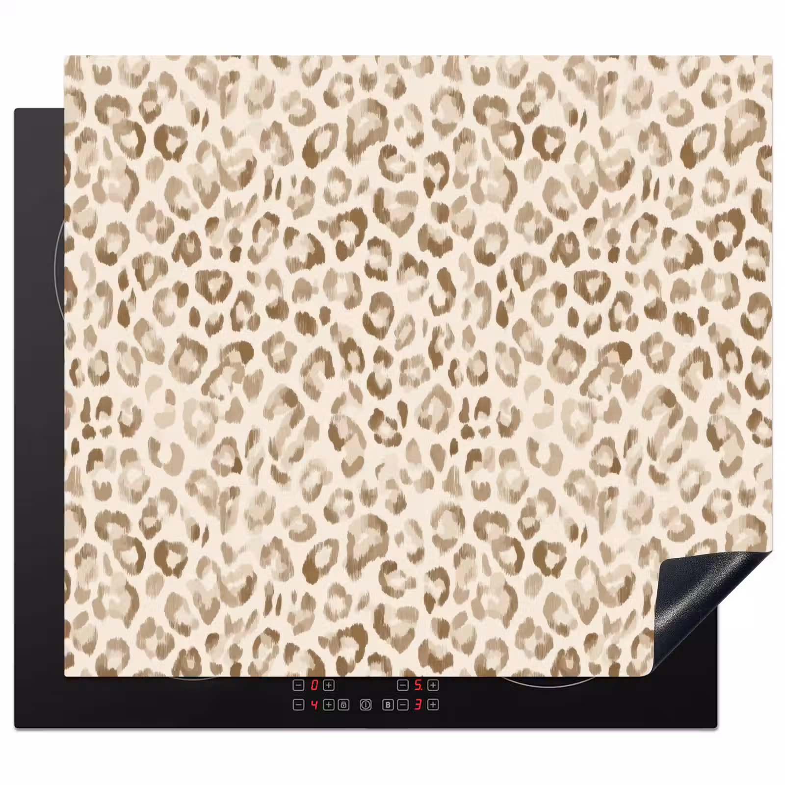 Herdabdeckplatte - Leopard - Klassisch - Beige — 1