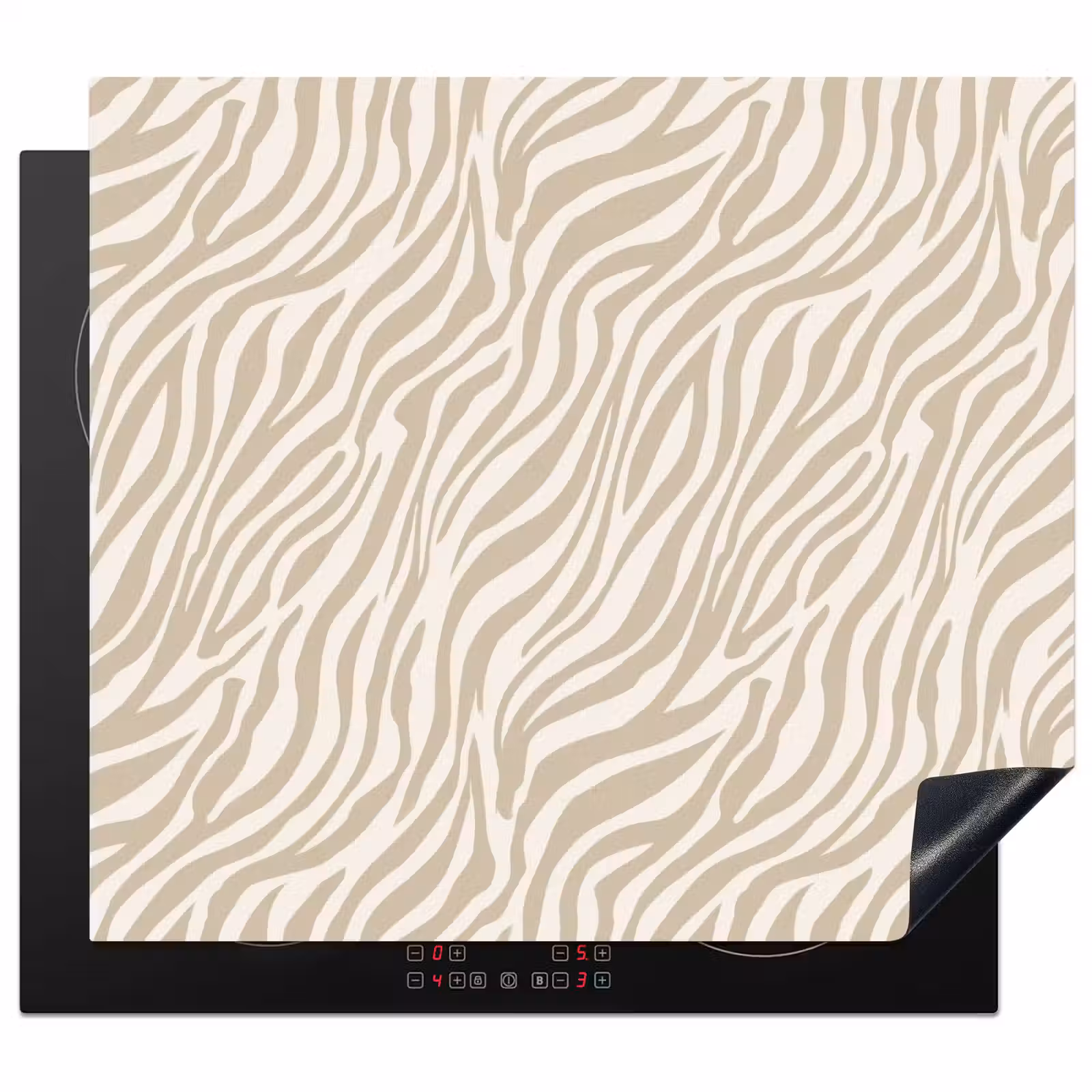 Herdabdeckplatte - Zebra - Muster - Beige — 1