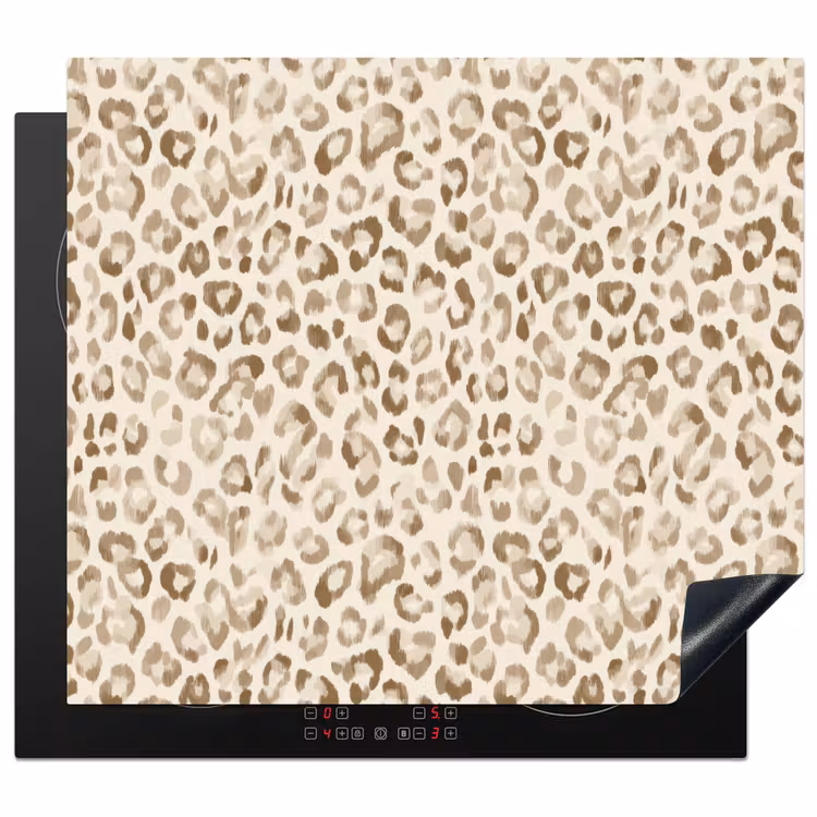 Herdabdeckplatte - Leopard - Klassisch - Beige — 1