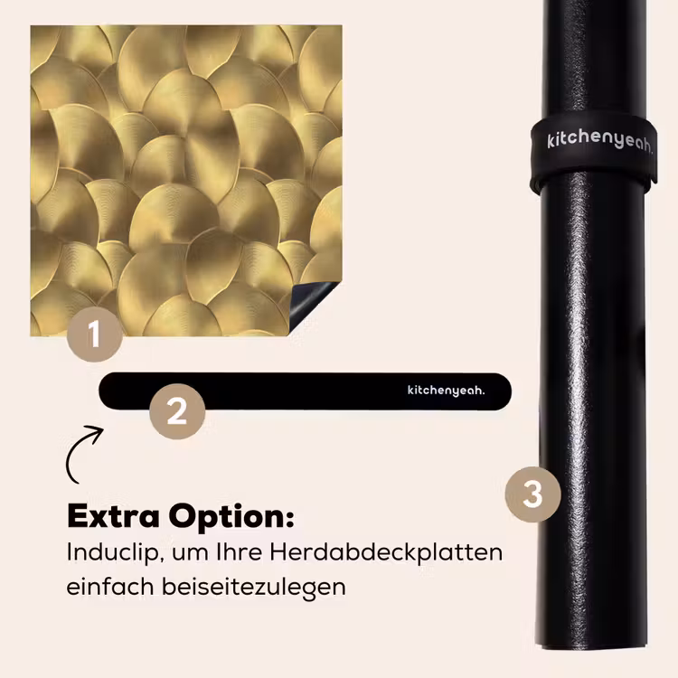 Herdabdeckplatte - Modern - Kreis - Gold — 8