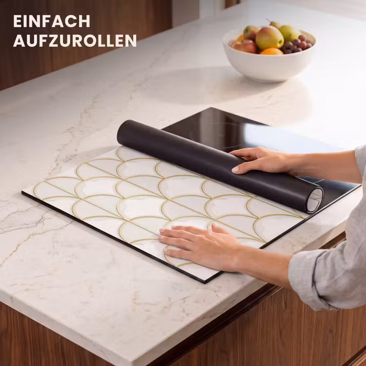 Herdabdeckplatte - Mosaik - Bögen - Gold — 7
