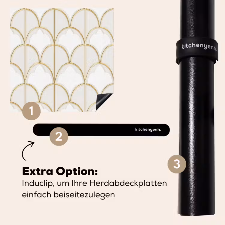 Herdabdeckplatte - Mosaik - Bögen - Gold — 8