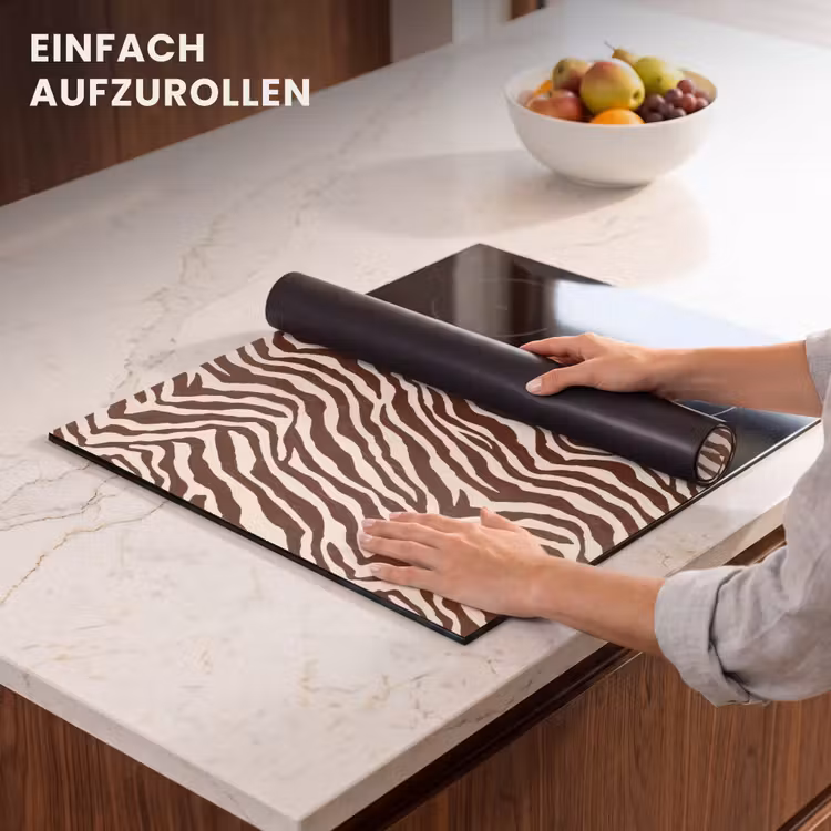 Herdabdeckplatte - Zebra - Muster - Schwarz - Weiß — 7