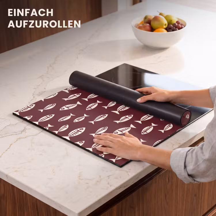 Herdabdeckplatte - Fisch - Grafik - Muster - Dunkel — 7
