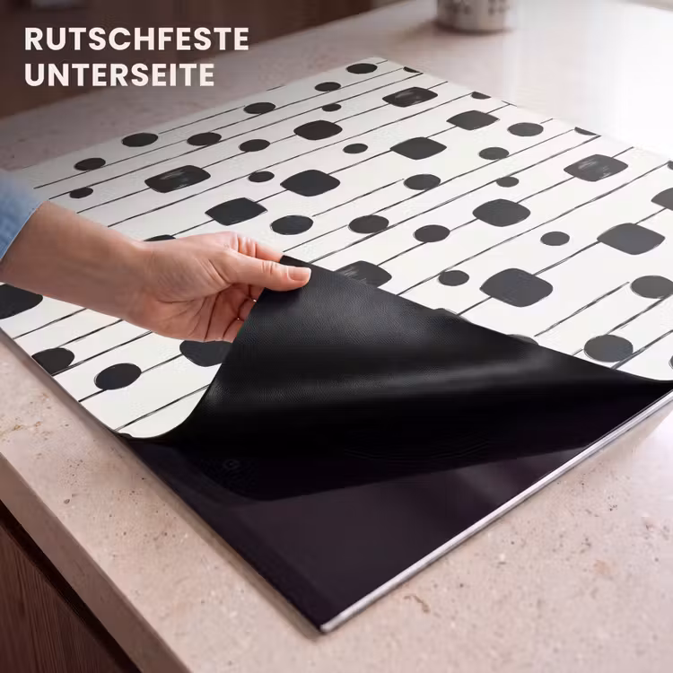 Herdabdeckplatte - Grafik - Modern - Schwarz — 6