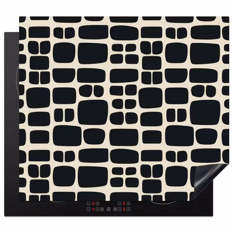 Herdabdeckplatte - Modern - Bio - Schwarz — 1