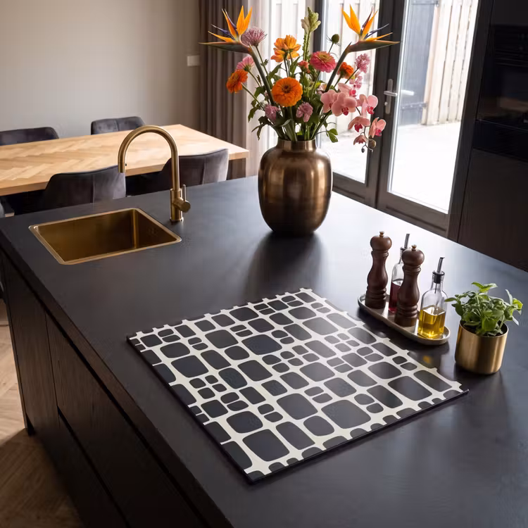 Herdabdeckplatte - Modern - Bio - Schwarz — 2