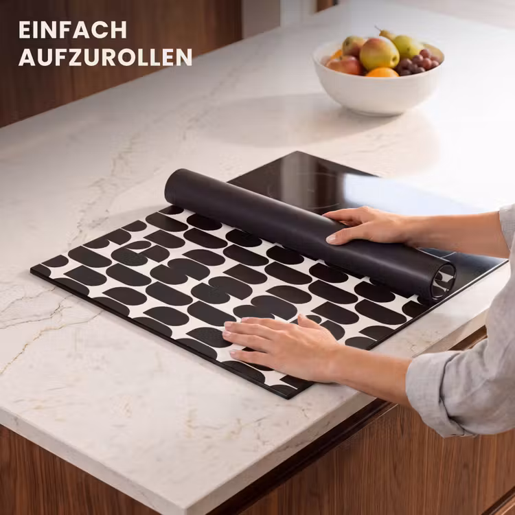 Herdabdeckplatte - Modern - Gemustert - Schwarz — 7