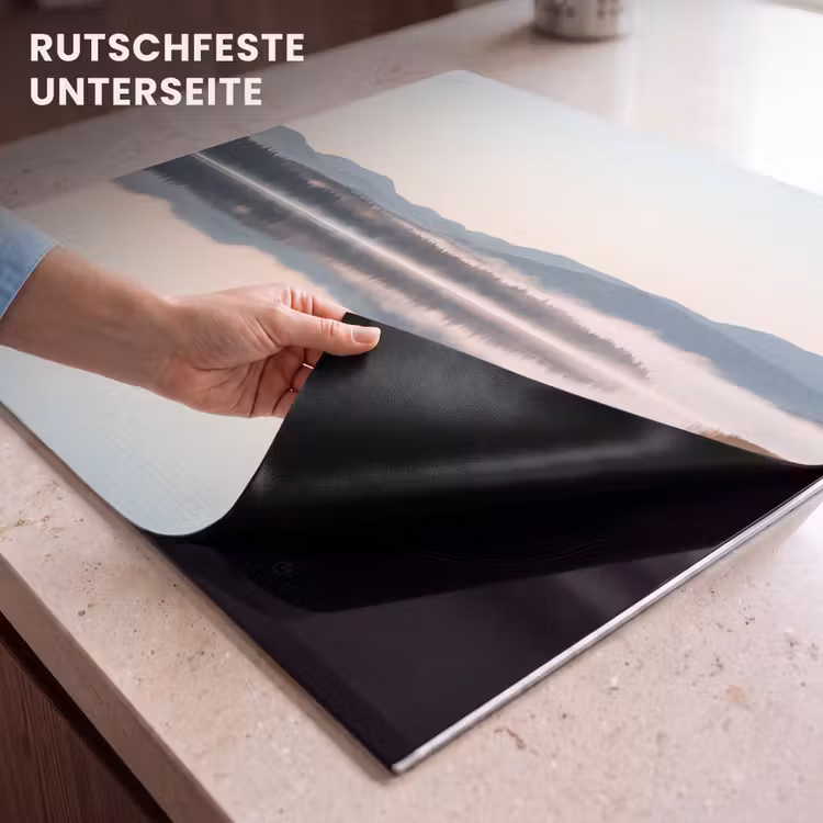 Herdabdeckplatte - Wasser - Bäume - Nebelschicht — 6