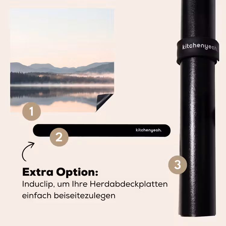 Herdabdeckplatte - Wasser - Bäume - Nebelschicht — 8