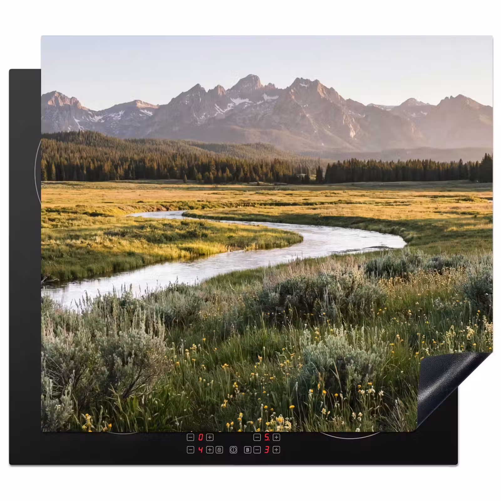 Herdabdeckplatte - Berglandschaften - Fluss - Wald — 1