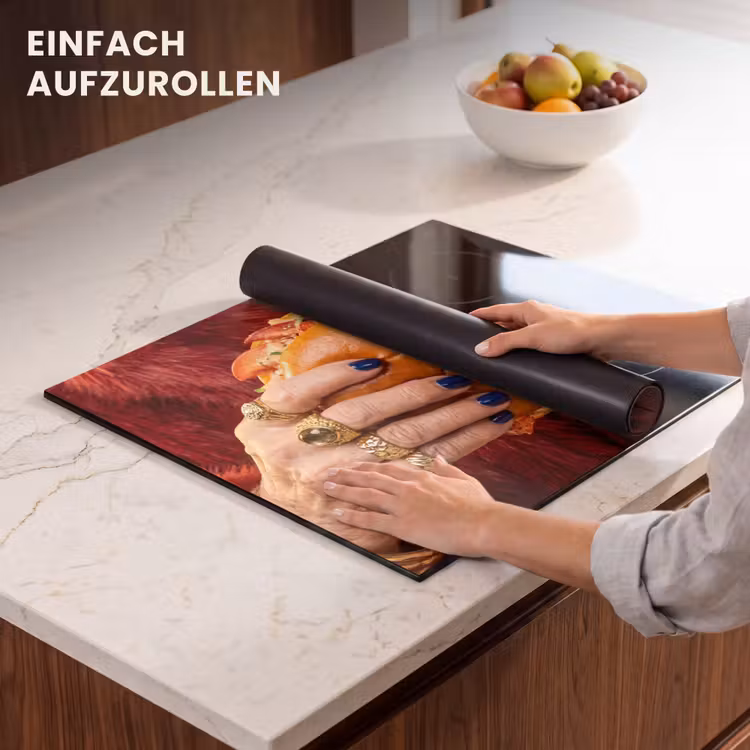 Herdabdeckplatte - Rolle - Pelzmantel - Gold — 7