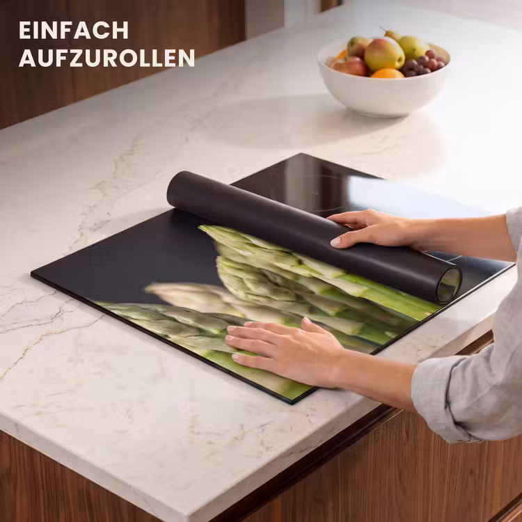Herdabdeckplatte - Spargel - Grün - Schwarz — 7