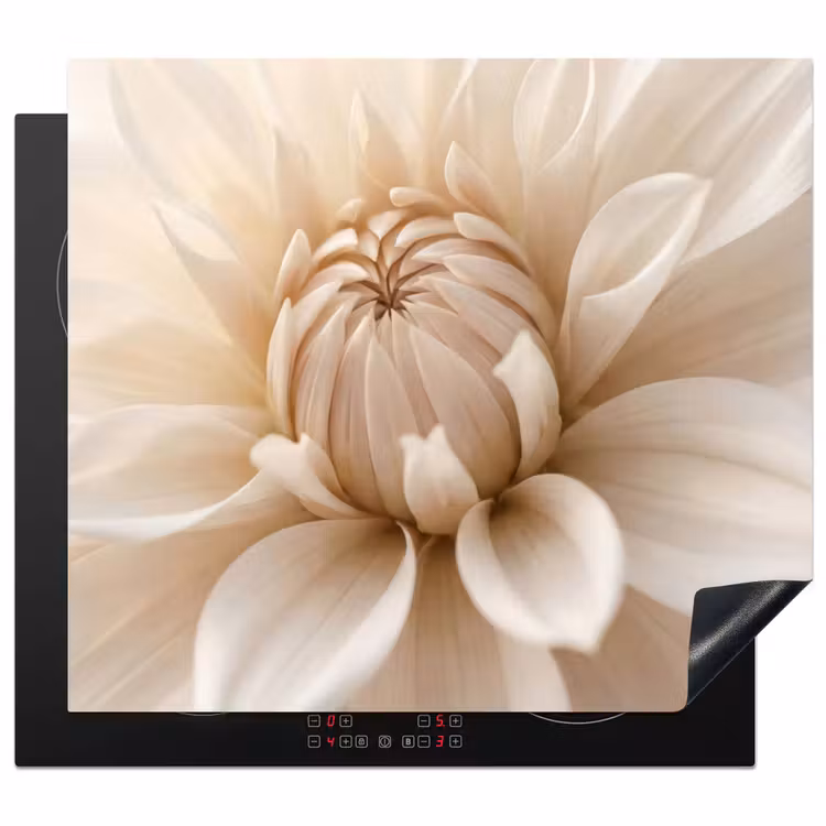 Herdabdeckplatte - Blume - Dahlie - Weiß — 1
