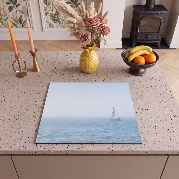 Herdabdeckplatte - Horizont - Segelboot - Meer — 3