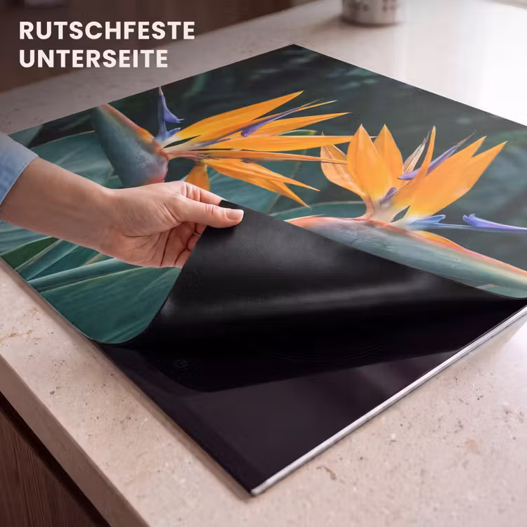 Herdabdeckplatte - Paradiesvogel - Blume - Exotisch — 6