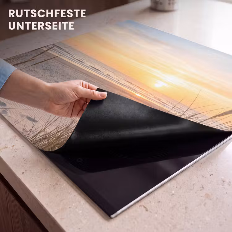 Herdabdeckplatte - Sonnenuntergang - Dünen - Meer — 6